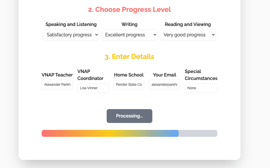 Automated Student Report Generation Tool